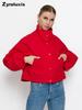 Giacca a vento corta da donna per primavera/autunno, vestibilità larga, mini giacca