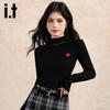 Izzue it Women's Long-Sleeve Mock Neck Pullover Knit Top