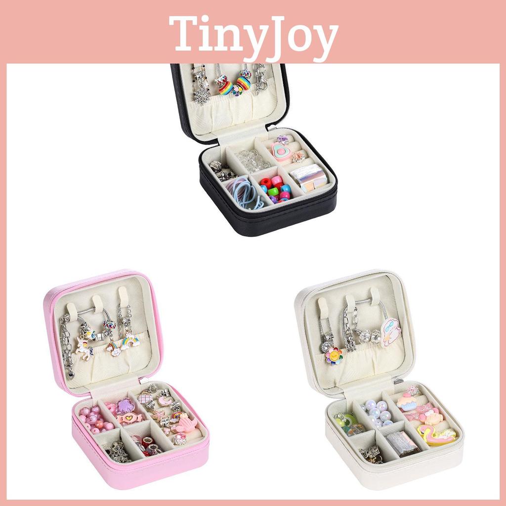 Childrens Jewelry Box With Pure Color Leather Material Multi Use Storage For Girls