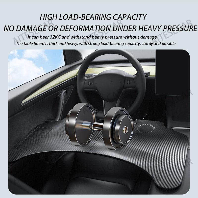 For Tesla Model X S 3 Y Highland Juniper 2018-2026 Steering Wheel Laptop Tray Food Desk Portable Office Table Car Accessories
