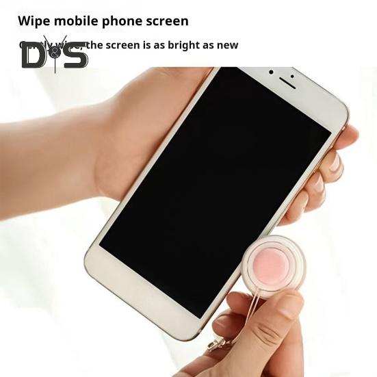 4 szt. Ściereczka do czyszczenia ekranu telefonu z przenośnym sznurkiem Ścieracz do odcisków palców do obiektywu aparatu Okulary dotykowe Kulki do czyszczenia ekranu Szczoteczka do okularów