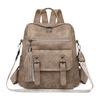 Vintage Women's Backpack PU Dual-purpose Shoulder Bag Large Capacity Commuter Backpack