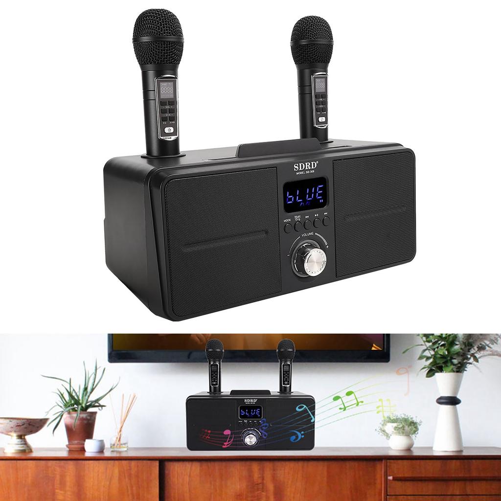 Family KTV High Quality Sound Kit Integrated Wireless Microphone Live Card Karaoke Speaker