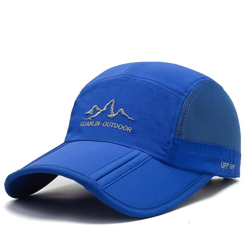 Men's baseball cap summer folding hat outdoor sports sun protection cap sunshade cap men's and women's mesh cap