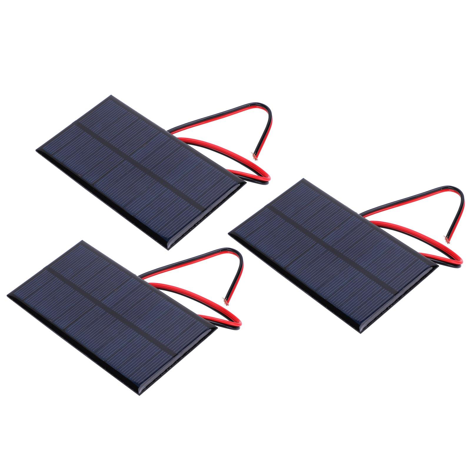 

3pcs DC 6V 1W Solar Panel Cell Power Module Polycrystalline Silicon Solar Panel with 30cm Cable