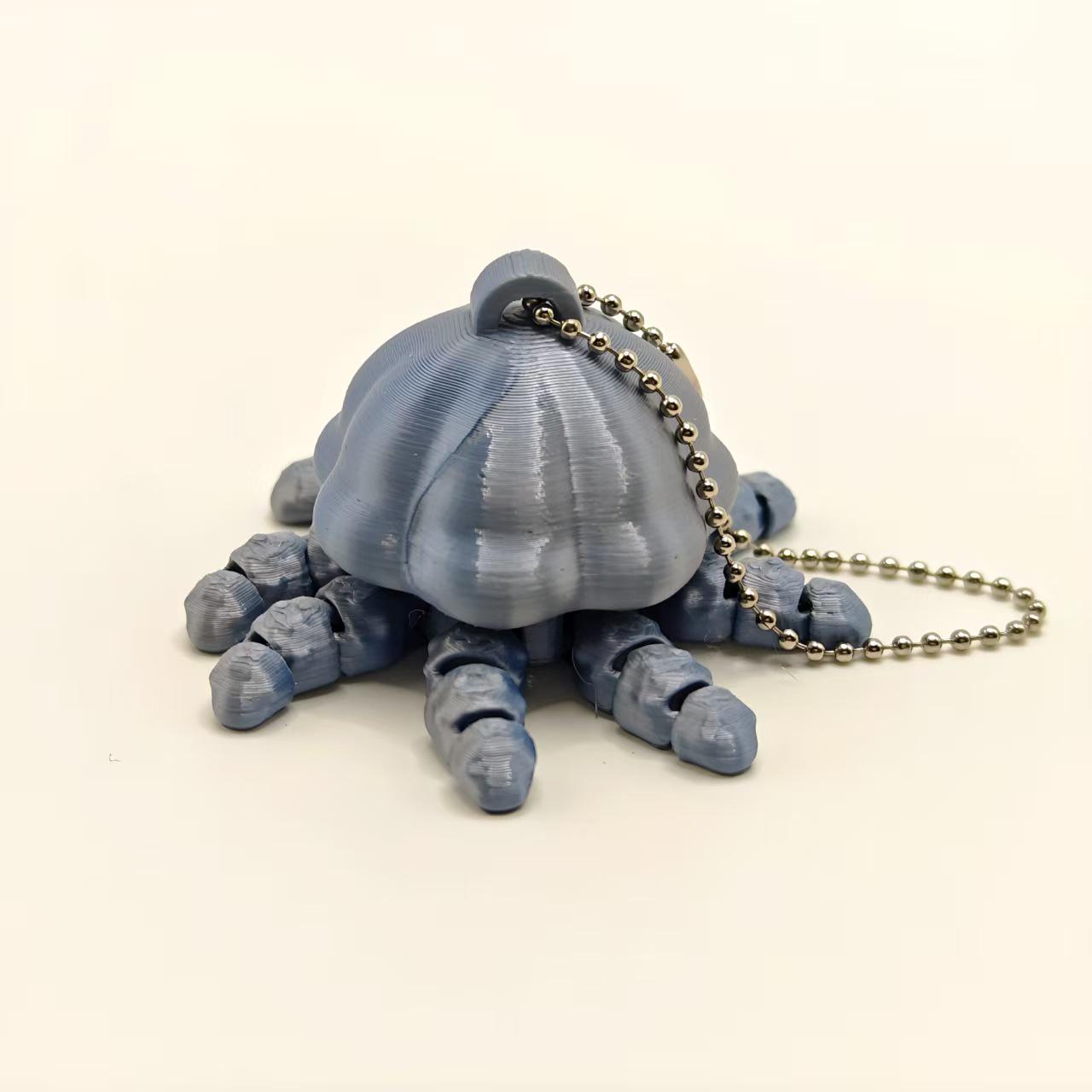 

3D Jellyfish Keychain with Movable Joints – Fun Saltwater Design 7cm Laser Bag (20g)