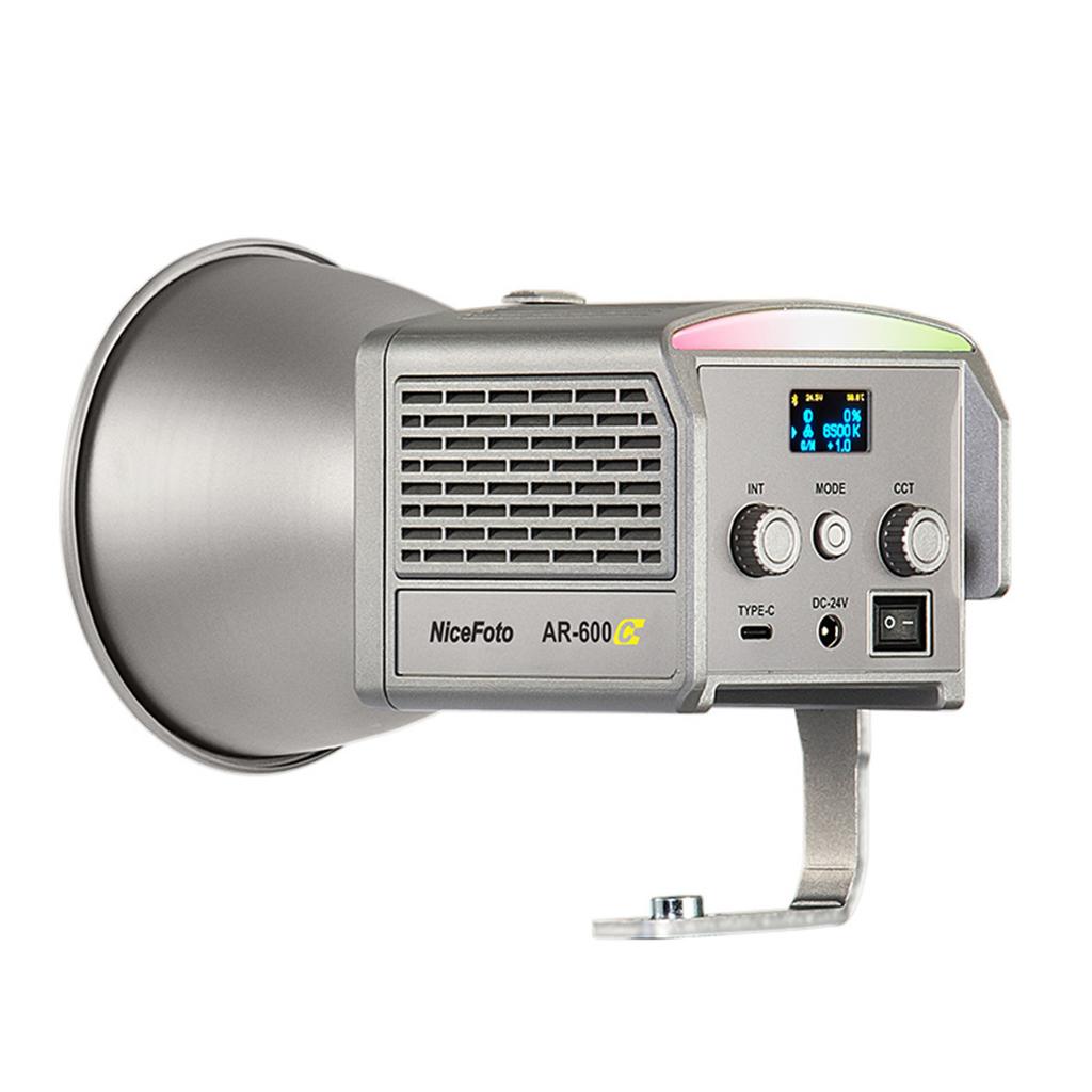 NiceFoto AR-600C Portable RGB Video Light 50W Photography LED Fill Light 2700K-6500K COB Studio