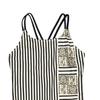 Biba Girls Stripe Cross Back One Piece Swimsuit
