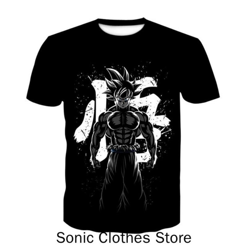 Men's 3D Printed Cartoon Tshirt Anime Dragon Ball Z Tshirt Summer Harajuku Men Goku Clothes Super Saiya Short Sleeve T-shirt