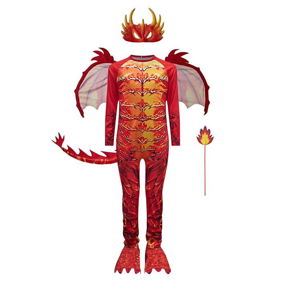 Dragon Knight Halloween Costume for Kids - Flame Dragon Role-Play Set 120cm