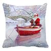Decorative Christmas Cushion Cover with Delicate Texture - Fadeless and Protective Slip-on Design for Couch Decor