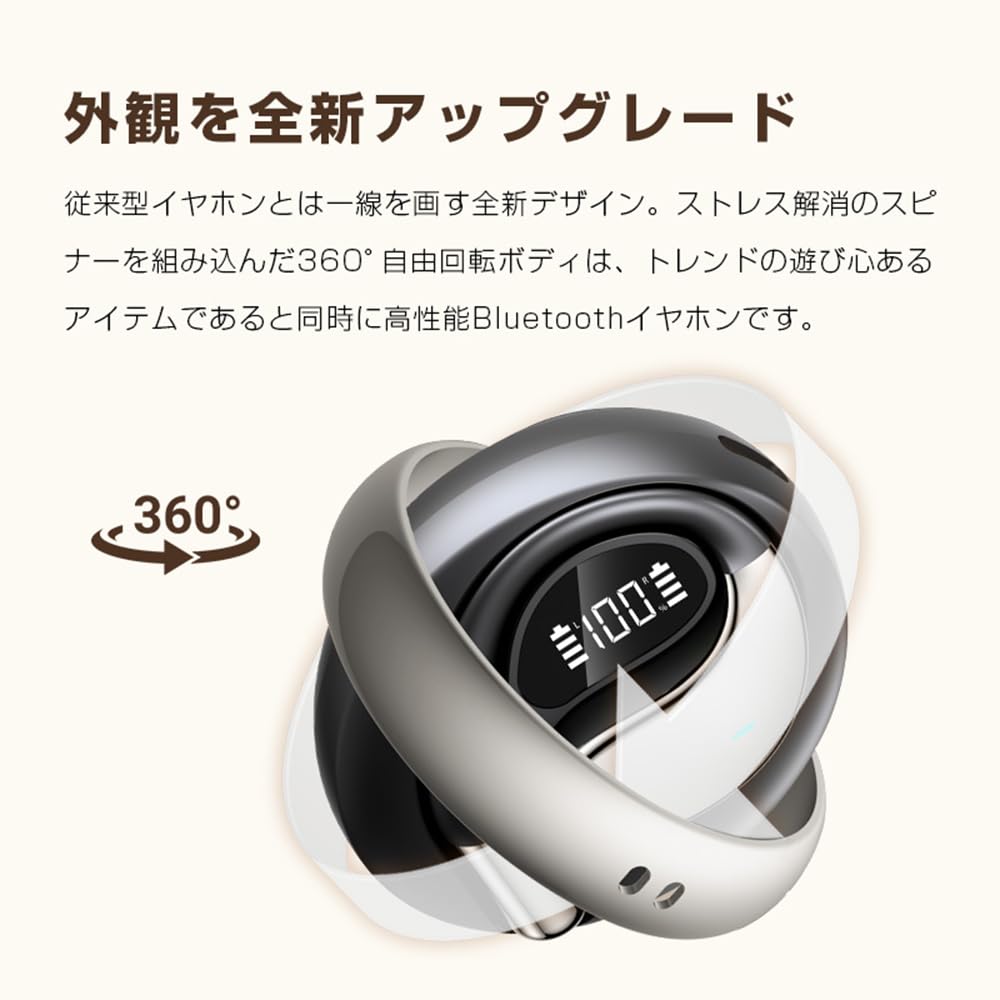 New Model New Charging Case Wireless Earbuds with Rotating Air Conduction Bluetooth Instant ENC Noise LED Battery Level Fast IPX5 Up to 120 Hours