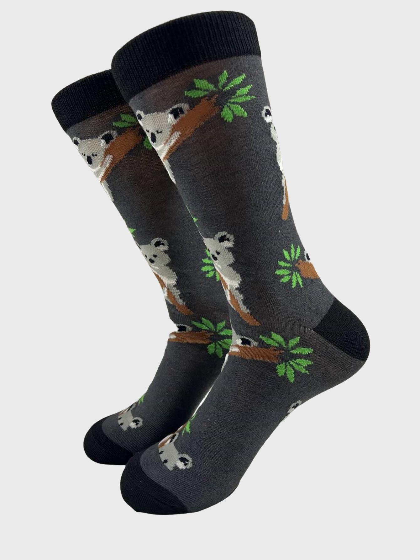 

1/4 пары новых счастливых мужских носков с индивидуальным новшеством, с принтом животных, коалой, динозавром, пандой, экипажем, Harajuku, носки средней длины для скейтбординга, Ma One Size(38-44)