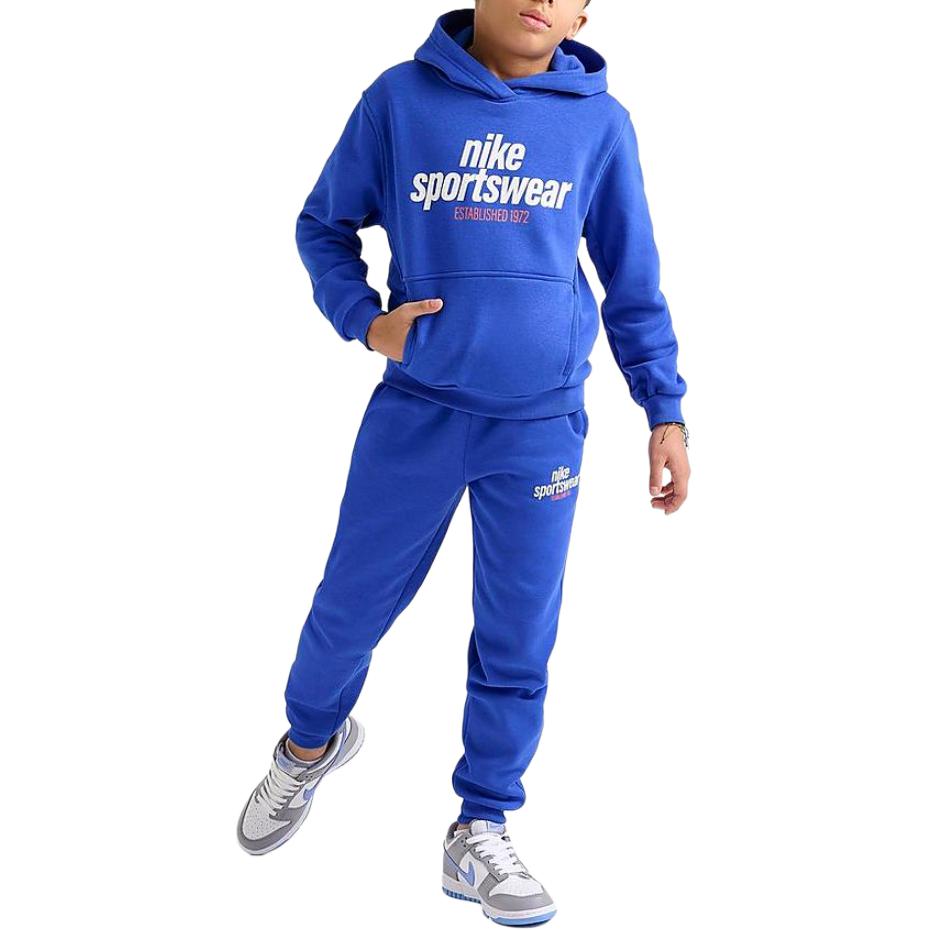 Nike Dri-Fit Multi Hoodie With Letters Long Sleeve Kids Tops Blue HM6874-480