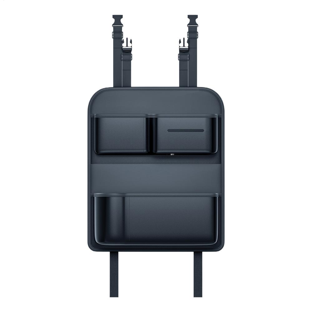 Backseat Car Organizer Multi-Pocket with Tissue Box Cup Holder Back of Seat Car Organizer Kick Mats for Truck SUV RV Sedan