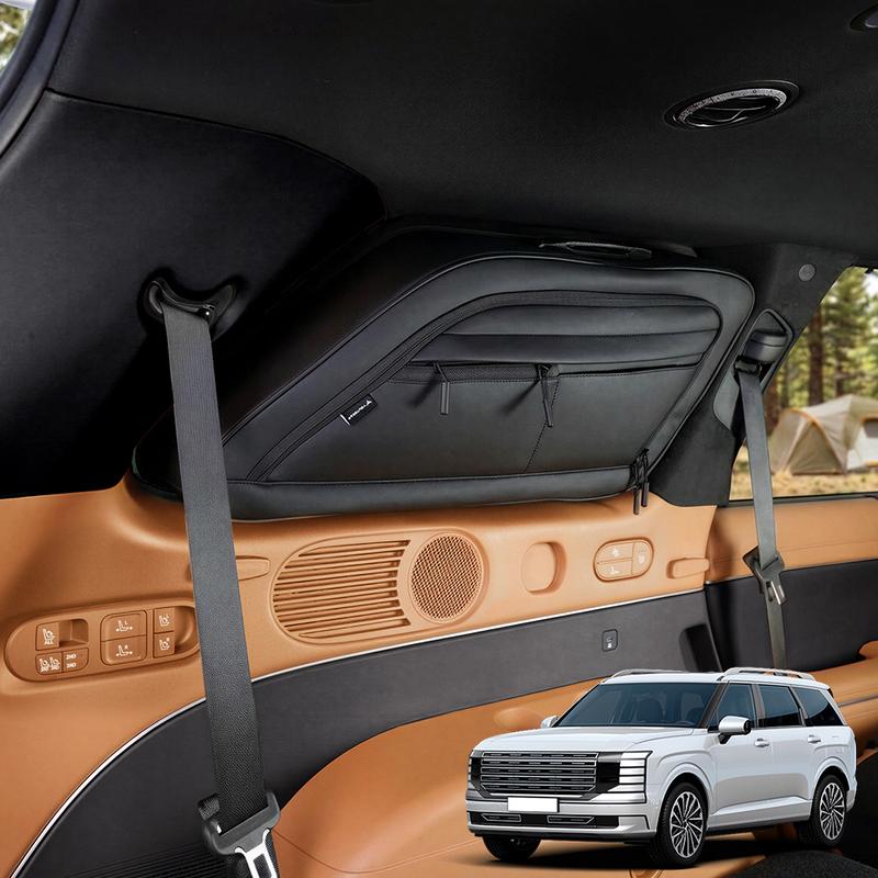For Hyundai Palisade LX3 2025 2026 Car Tuning Trunk Side Window C-Pillar Storage Bag Oxford Cloth Black Interior Accessories