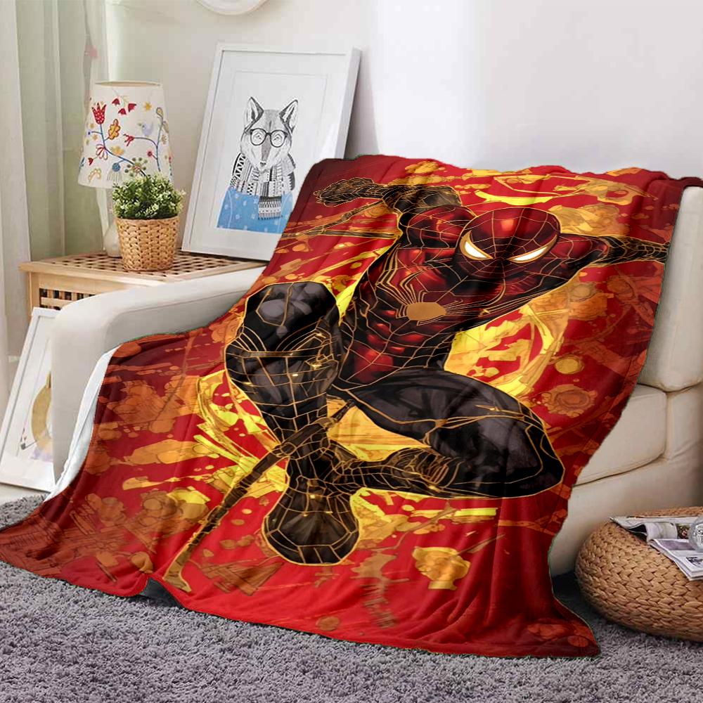 Spiderman Action Pose Blanket Soft Throw Blanket For Home Bedroom Bed Sofa Travel Office Solid Christmas Blanket