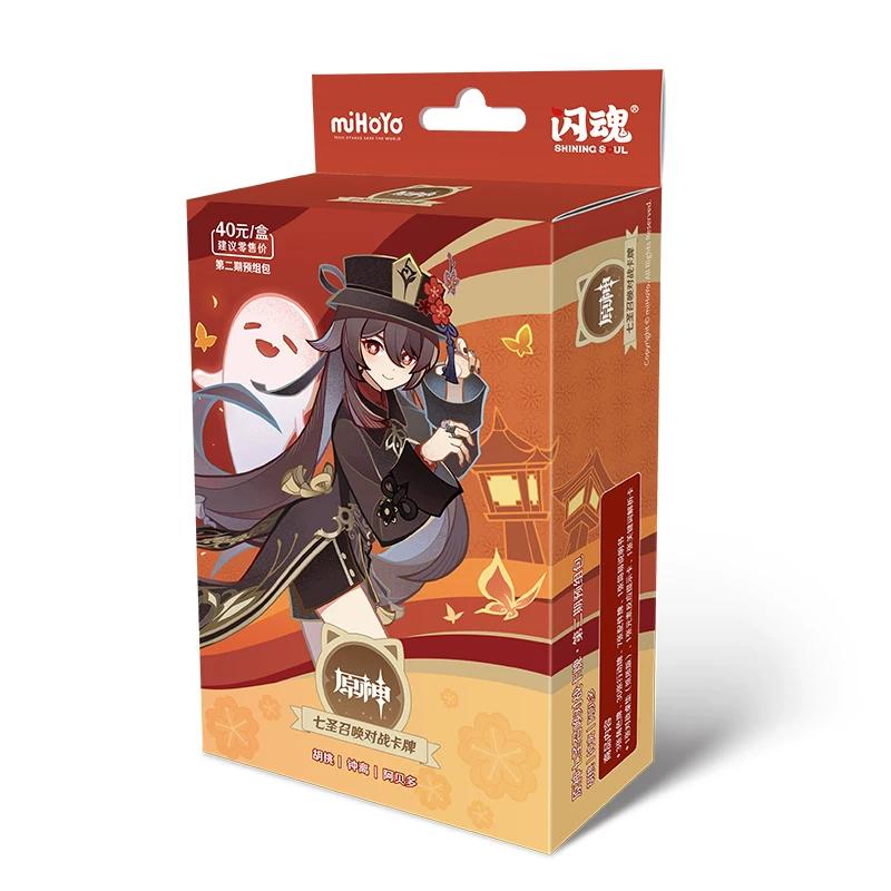 100% Genuine Genshin Impact Card Genius Invokation Tcg Battle Card Hu Tao Raiden Shogun Character Collection Card Kid Toy Gifts