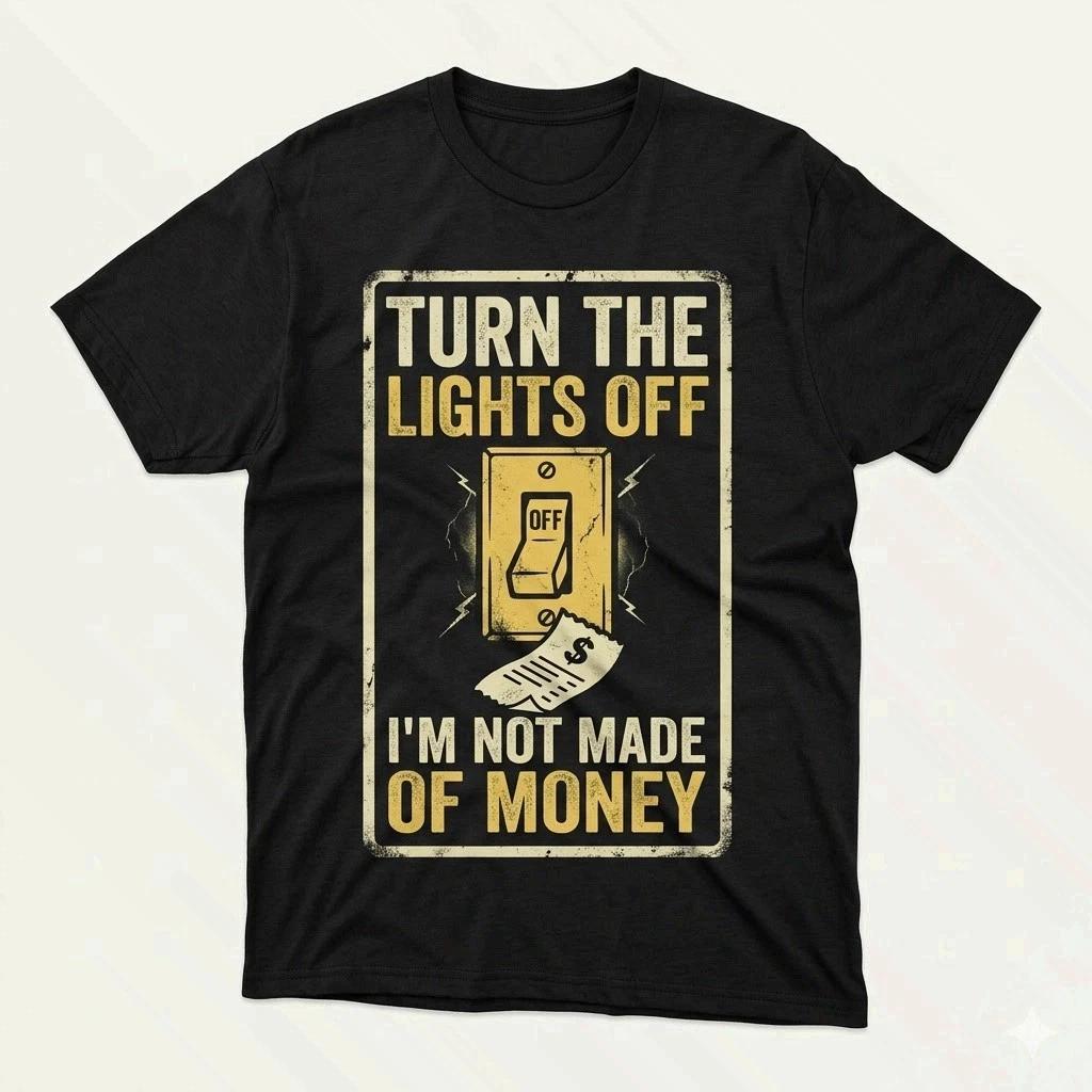 Turn The Lights Off Dad Shirt Funny Father s Day Dad Tee XXL