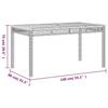 VidaXL Garden Table, Dining Table, Meal Table, Outdoor Patio Backyard Furniture, Grey Woven Resin 366277