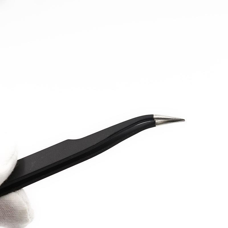 Pointed Elbow Stainless Steel Antistatic Tweezers for Reparing