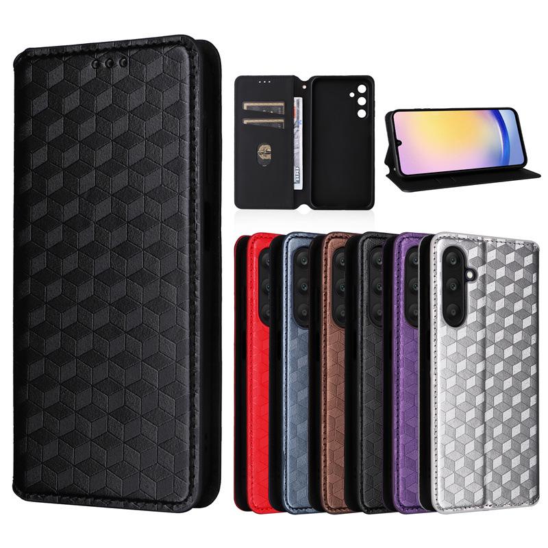 Compatible Leather Wallet Case with Card Holder & Magnetic Protection for Samsung F15 and M15 5G Phones.
