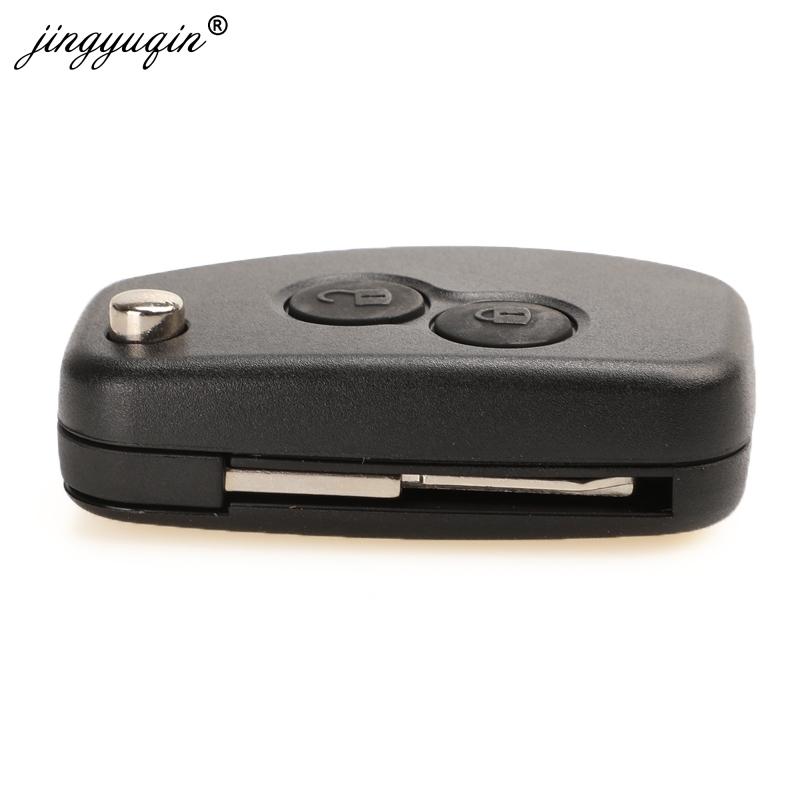 jingyuqin 10pcs VAC102 Ne72 Modified Key Shell For Renault Dacia Modus Logan Clio Espace Nissan 2/3BTN Flip Remote Fob Case