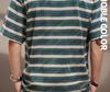Herren Plus Size Farbblock Gestreiftes Kurzarm-T-Shirt - 260g Schwergewicht, Sommerlich Lässig Trendiges Halbarm-Tee