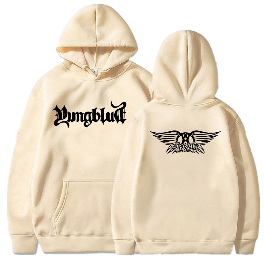 Aerosmith YUNGBLUD Ještě jednou Mikiny Fleece Zima Dlouhý rukáv Pánské Mikiny S kapucí Módní Pánské Dámské Oblečení