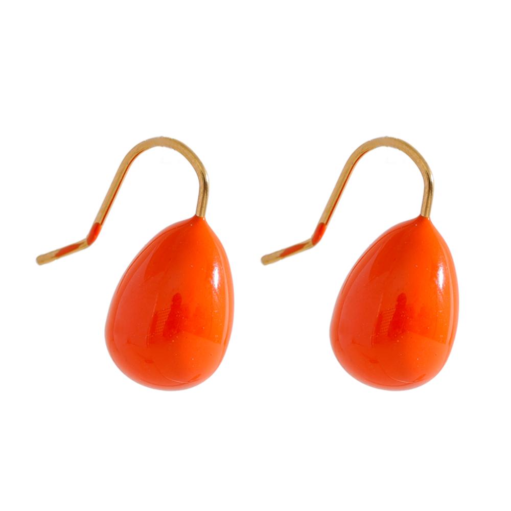 

Yhpup Colorful Enamel Orange Green Summer Y2K Earrings Stainless Steel Fashion Sweet Multiple Color Waterproof Jewelry Wholesale