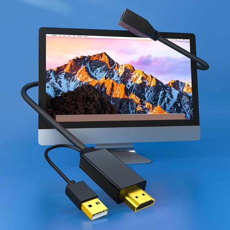 HDTV Male To Mini DP Female Video Cable 4K 60Hz Resolution Support Connection Cord For Monitors And Projectors