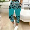 Summer Ladies Camouflage Printed Sweatpants Loose Fit Drawstring Joggers Elastic Cuff Daily Casual Pants