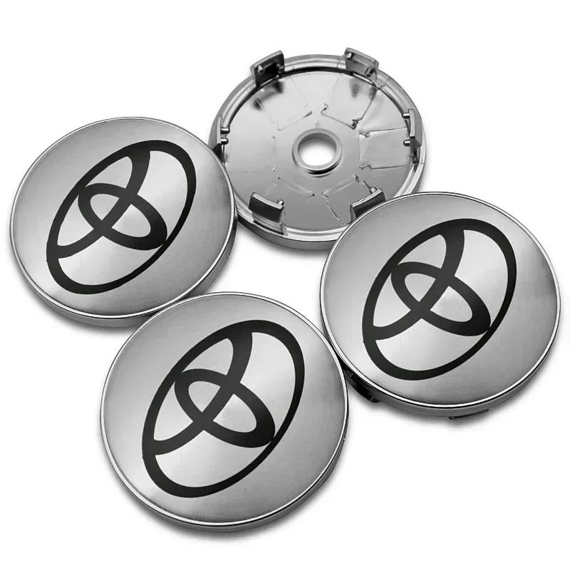 4pcs 60mm Car Styling Wheel Hub Center Caps Rim Cover Badge Emblem For Toyota Corolla Yaris Auris CHR Rav4 Avensis Accessories