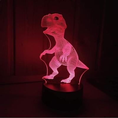T-Rex Dinosaurier-Nachtlicht 3D-Effekt-Farbwechsellampe