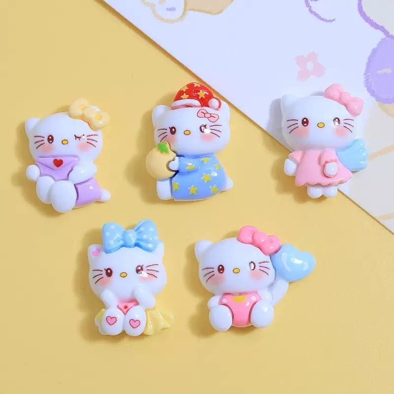 10 Pcs New Kawaii Cartoon Cute Bow Tie Pajamas For Cats Series Resin Scrapbook Diy Jewelry Gift Hairpin Accessories A143
