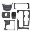 For Toyota Highlander 2026 Real Carbon Fiber Car Center Console Shift Panel Steering Wheel Decorative Frame Sticker Accessories