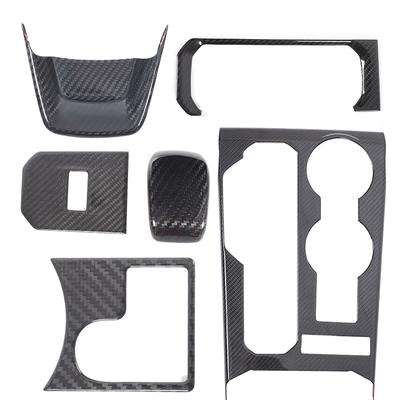 For Toyota Highlander 2026 Real Carbon Fiber Car Center Console Shift Panel Steering Wheel Decorative Frame Sticker Accessories