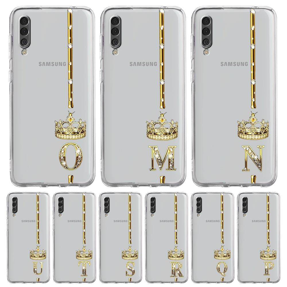 Phone Case For Samsung A14 5G A12 A22 A32 A34 A42 A52 A54 A50 A70 A72 A40 A20E A10S A20S A02S A04S Cover Diamond Crown Letters