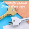 Leather Punch Tool Easy to Use Adjustable Fork Punch DIY Leather Tool Magnetic Buckle Installation Tool