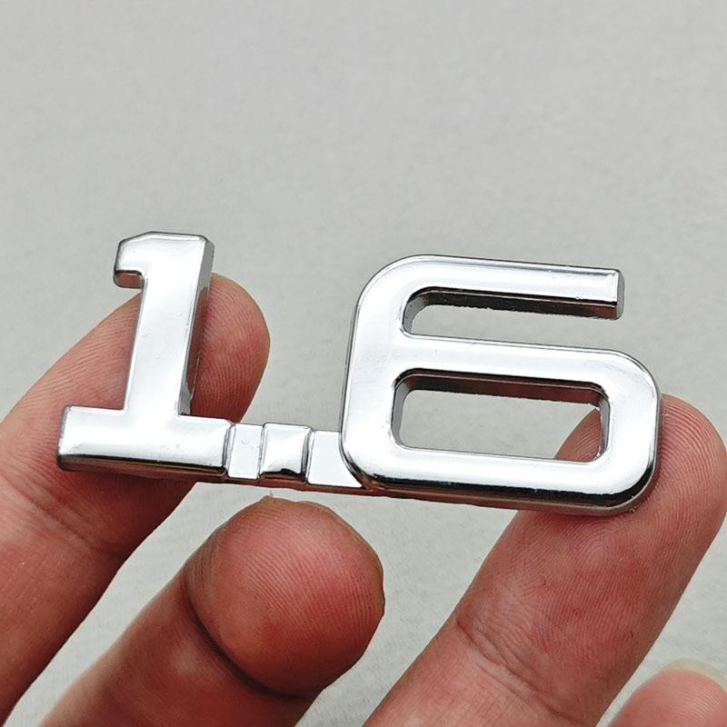 3D Metal Car Sticker Logo 1.5 1.8 2.0 2.2 2.4 2.5 2.8 3.0 T Rear Trunk Badge for Toyota Hyundai Nissan Mazda Honda Accessories DD5