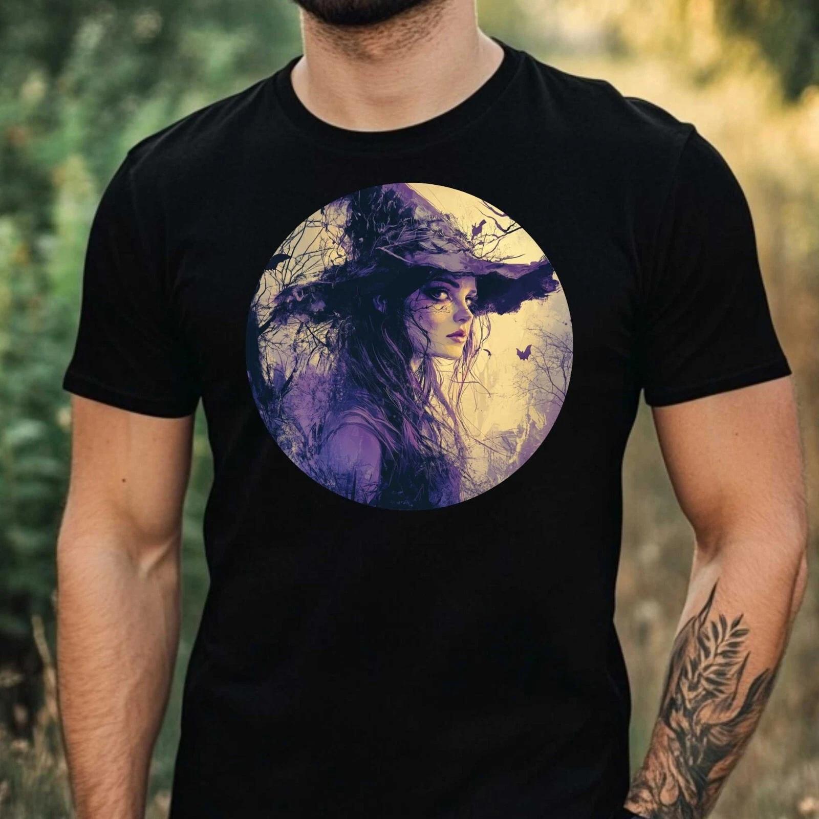 T-Shirt Herren Gruselige Hexe Motiv Baumwolle Größe XS bis 5XL XXL