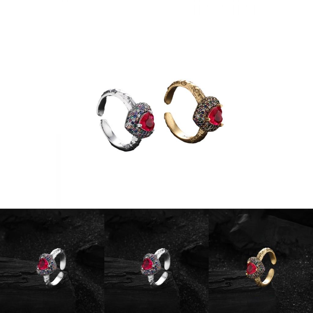 Elegant Heart Shaped 925 Sterling Silver Open Ring With Stunning Zirconia For Women