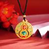 Gourd Three-dimensional Rotatable National Trend Carved Auspicious Cloud Temperament Jewelry Necklace Pendant