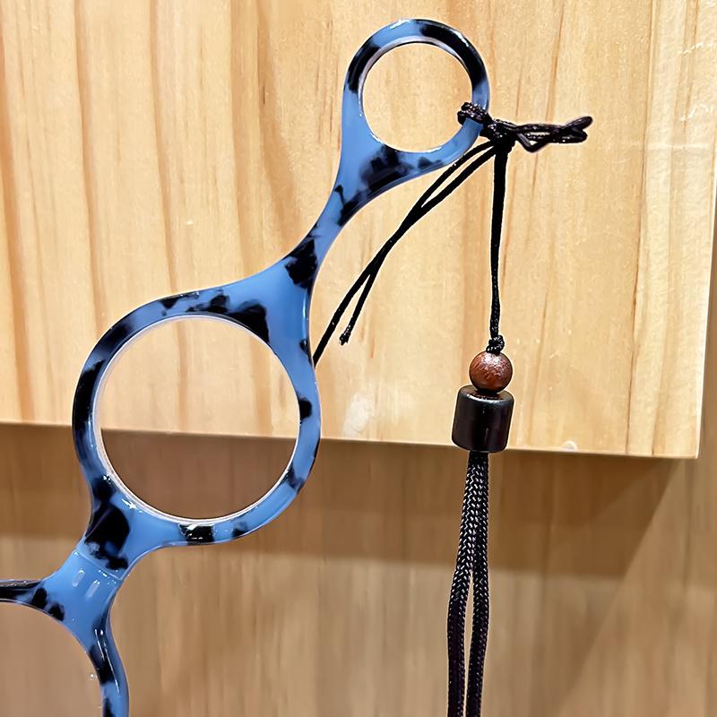 Elegant Round Reading Glasses with Chinese Knot Decor Foldable Hangable Clear Lenses +1.0 to +4.0