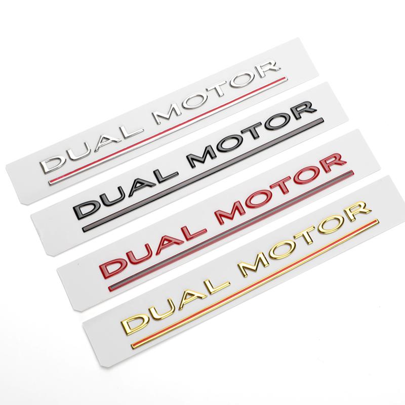 Car SpaceX Dual Motor Sticker Fender Side Decal For Tesla Model Y S 3 X Letters Space Logo Rear Emblem Badge Trunk Accessories