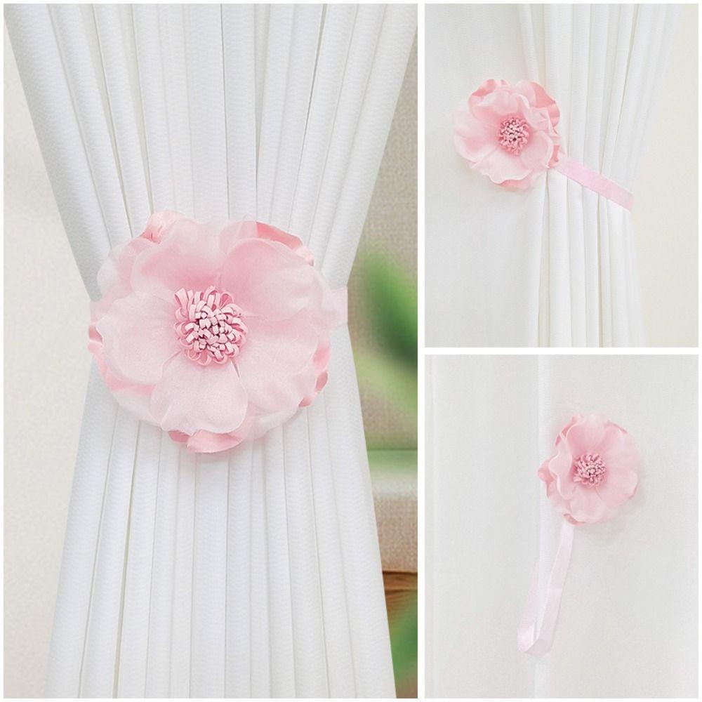 Magnetic Curtain Strap Flower Shape Curtain Fixer Clip Curtain Hanging Rope  Home Decoration