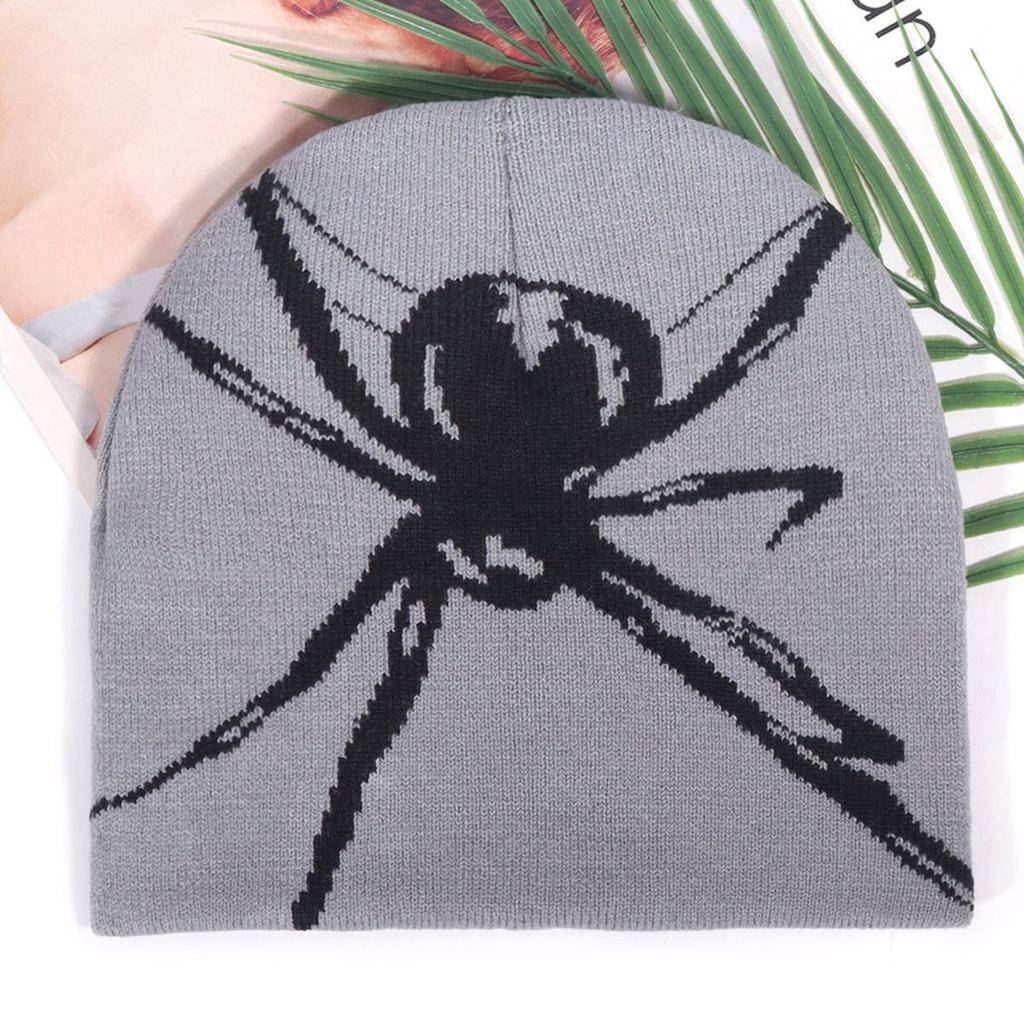 New Jacquard Autumn/Winter Halloween Spider Knit Hat for Men and Women