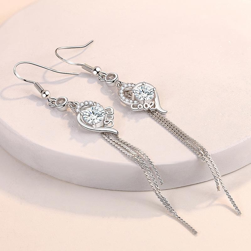 Lindon Kupferlegierung Zirkon Ohrringe Tropfen Ohrringe für Frauen Hochzeit Party Geschenke