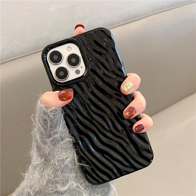 

Модный простой чехол для телефона с волнами воды для Iphone 13 11 12 14 Pro Max 14 Plus, мягкий силиконовый противоударный чехол Capa Shell For iPhone 13