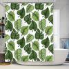 Green Leaf Shower Curtain Waterproof Bathroom Decor Modern Home Decoration for Kids Room